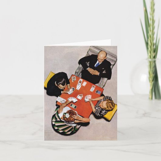 Bridge Game von Norman Rockwell Karte (Vorderseite)