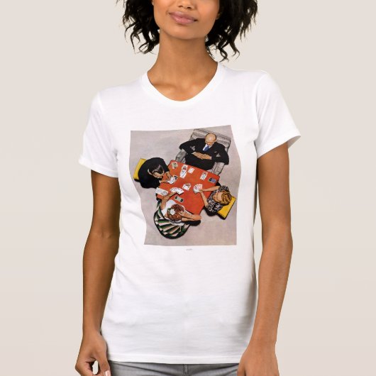Bridge Game von Norman Rockwell T-Shirt (Vorderseite)