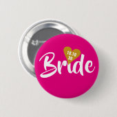 Bridge Gold Date - Personalisiertes Herz Button (Vorne & Hinten)