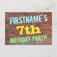 Bridge Graffiti Inspiriert 7. Geburtstag + Name