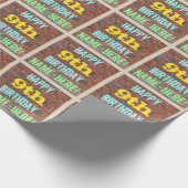 Bridge Graffiti Inspiriert 9. Geburtstag + Name Geschenkpapier (Ecke)