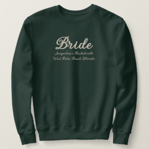 Bridge Green und Beige Junggeselinnen-Abschied Mat Sweatshirt