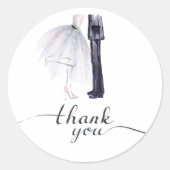 Bridge & Groom Dance "Danke"-Aufkleber Runder Aufkleber (Vorderseite)