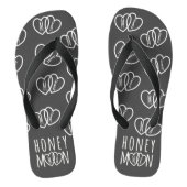 Bridge Heart Monogram Flitterwochen Flip Flops Badesandalen (Fußbett)