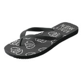 Bridge Heart Monogram Flitterwochen Flip Flops Badesandalen (Schrägansicht)