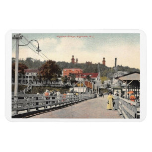 Bridge, Highland, New Jersey, Vintage Postkarte Magnet