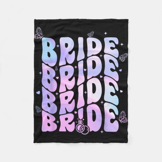 Bridge I Do Crew Retro Groovy Junggeselinnen-Absch Fleecedecke (Vorderseite)