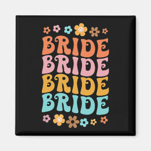 Bridge I Do Crew Retro Groovy Junggeselinnen-Absch Magnet