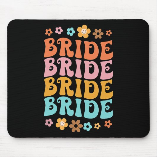 Bridge I Do Crew Retro Groovy Junggeselinnen-Absch Mousepad (Vorne)