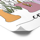 Bridge I Do Crew Retro Groovy Junggeselinnen-Absch Poster (Ecke)