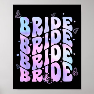 Bridge I Do Crew Retro Groovy Junggeselinnen-Absch Poster