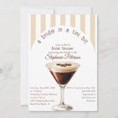 Bridge In a Tini Bit Espresso Martini Brautparty Einladung (Vorderseite)