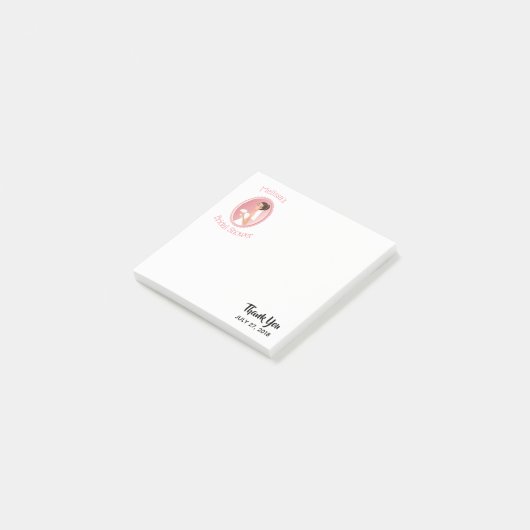 Bridge in a Veil mit Bouquet Brautparty Danke Post-it Klebezettel (angewinkelt)