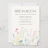 Bridge in Bloom Elegante Wildblumen Brautparty Einladung (Vorderseite)