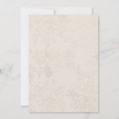 Bridge in Champagne Lace Gown Brautparty Einladung (Rückseite)