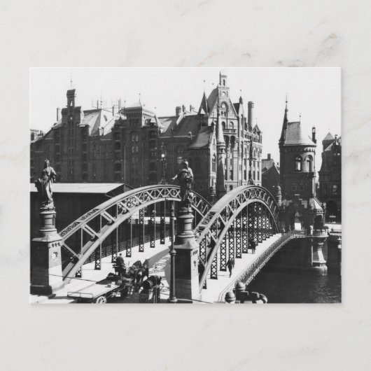 Bridge in der Speicherstadt Hamburg, c.1910 Postkarte (Vorderseite)