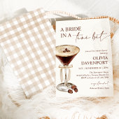 Bridge in einem Tini-Bit Espresso Martini-Brautpar Einladung