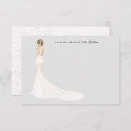 Bridge in Gown Brautparty Danke Karte