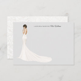 Bridge in Gown Brautparty Danke Karte