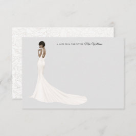 Bridge in Gown Brautparty Danke Karte