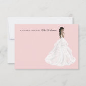 Bridge in Gown Brautparty Danke Karte (Vorderseite)