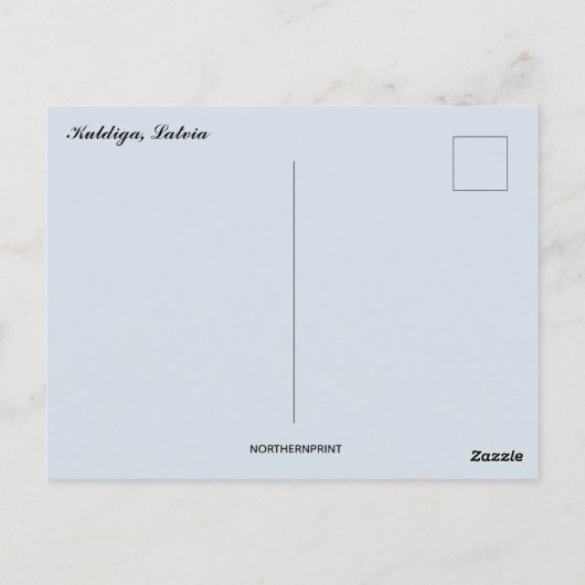 Bridge in Kuldiga, Lettland Postkarte (Rückseite)