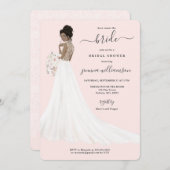 Bridge in Lace Gown Brautparty Einladung (Vorne/Hinten)