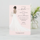 Bridge in Lace Gown Brautparty Einladung (Stehend Vorderseite)