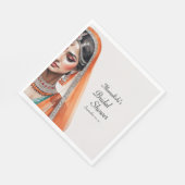 Bridge in Lehenga Choli Ethnisches indisches Braut Serviette (Ecke)