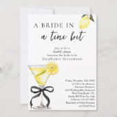 Bridge in Tini Bit Lemon Drop Martini Brautparty Einladung (Vorderseite)