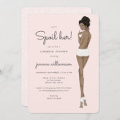 Bridge in Underwear Lace Lingerie Brautparty Einladung (Vorne/Hinten)