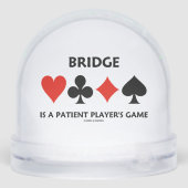 Bridge Is A Patient Player's Game Four Card Suits Schneekugeln (Rückseite)