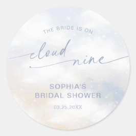 Bridge ist auf Cloud 9 Brautparty Runder Aufkleber