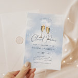 Bridge ist auf Cloud 9 Bridal Brunch Champagne Einladung<br><div class="desc">"The Bride Is On Cloud Nine" thematische Brautdusche Einladung.</div>