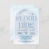 Bridge ist auf Cloud 9 Junggeselinnen-Abschied inv Einladung (Vorne/Hinten)