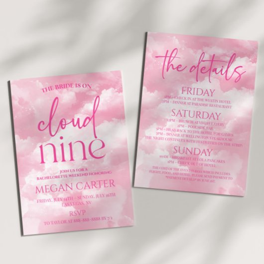 Bridge ist auf Cloud Nine Bachelorette Weekend Par Einladung