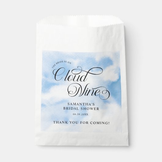 Bridge ist auf Cloud Nine Brautparty Willkommen Geschenktütchen (Vorderseite)