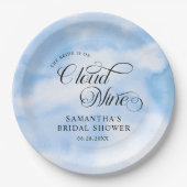 Bridge ist auf Cloud Nine Brautparty Willkommen Pappteller (Vorderseite)