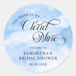 Bridge ist auf Cloud Nine Brautparty Willkommen Runder Aufkleber
