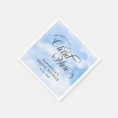 Bridge ist auf Cloud Nine Brautparty Willkommen Serviette (Ecke)