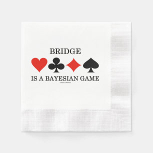Bridge ist ein Bayes'sches Spiel Vier Kartensymbol Serviette