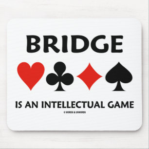 Bridge ist ein intellektuelles Spiel (vier Card An Mousepad