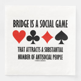 Bridge ist ein soziales Spiel Attraktionen antisoz Serviette