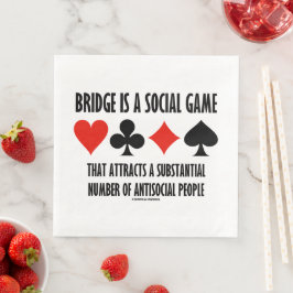 Bridge ist ein soziales Spiel Attraktionen antisoz Serviette