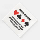 Bridge ist ein Spiel, bei dem andere Menschen die  Serviette (Ecke)