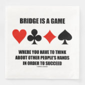 Bridge ist ein Spiel, bei dem andere Menschen die  Serviette (Vorderseite)