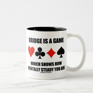 Bridge ist ein Spiel, das zeigt, wie mentally Stea Zweifarbige Tasse
