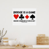 Bridge ist ein Spiel, in dem Kommunikation eine Sc Poster (Küche)