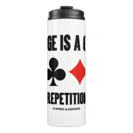 Bridge ist ein Spiel, in dem Wiederholung der Schl Thermosbecher