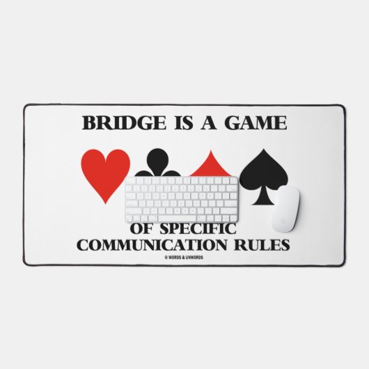 Bridge ist ein Spiel spezifischer Kommunikationsre Schreibtischunterlage (Tastatur & Maus)